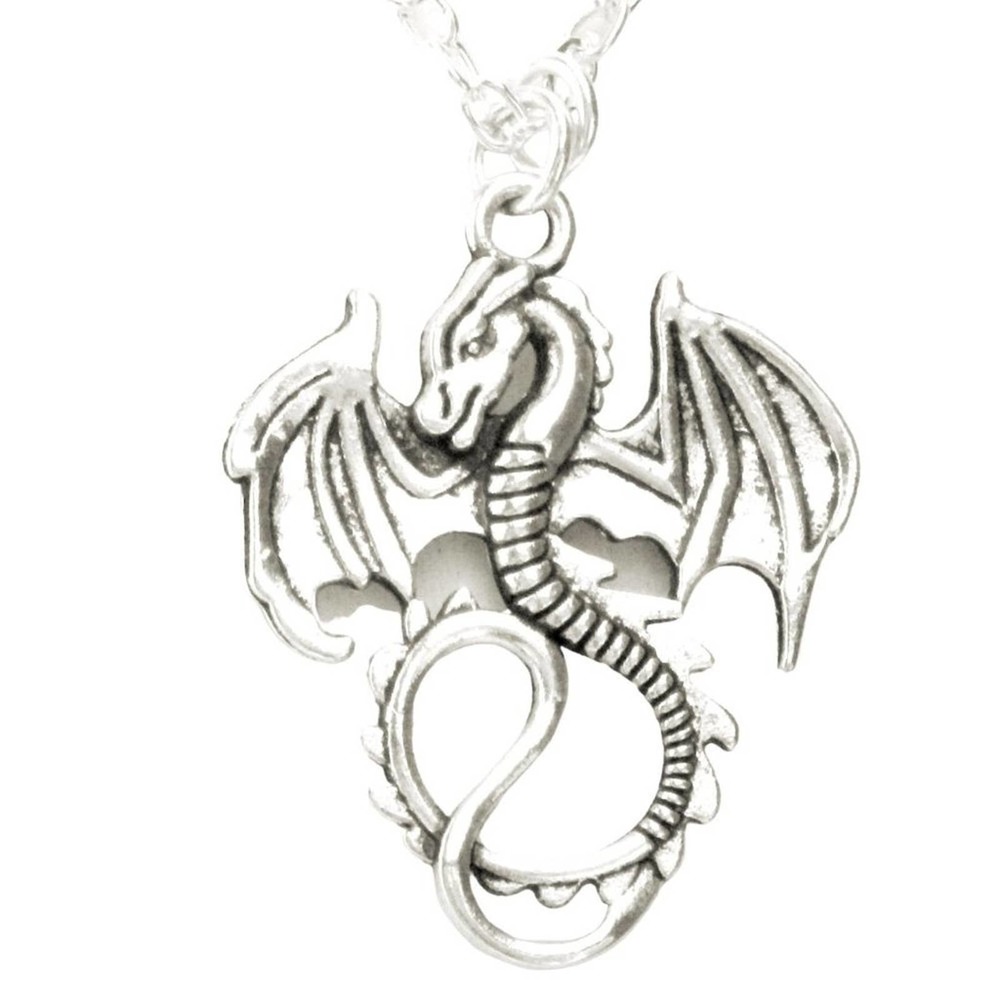 Soaring winged dragon necklace 280